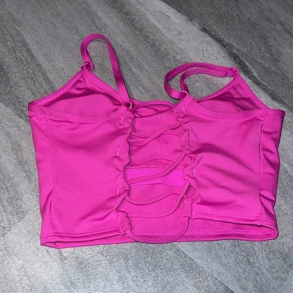 VS Pink Ultimate Lightly Lined Strappy-Back Sports Bra Pink or Black Small crop - Picture 10 of 10